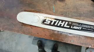 How To Clean Pine Rosin Off Your Chainsaw#stihl
