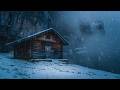 Deep Sleep in a Cozy Log Cabin | Heavy Blizzard Sounds for Sleeping & Howling Wind Ambience