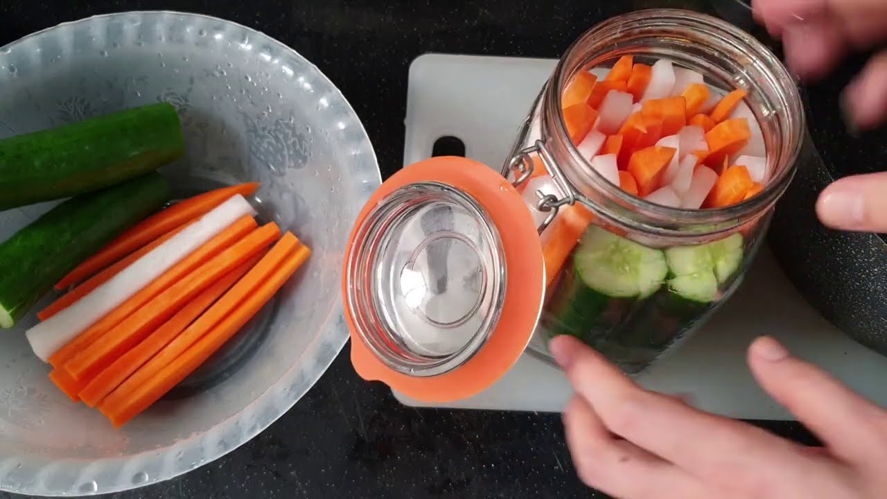 ผักดองเกาหลี น้ำดองแบบร้านบอนชอน ทำง่าย กรอบอร่อย l อร่อยพุง