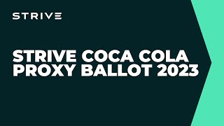 Strive Coca Cola Proxy Ballot 2023 screenshot 4
