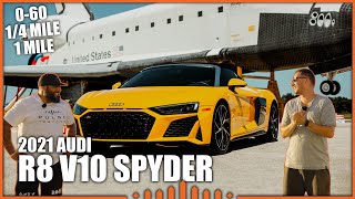 Testing The Audi R8 V10 Spyder On The Runway | 0-60 1/4 Mile 1 Mile | Pulse Rally Testing