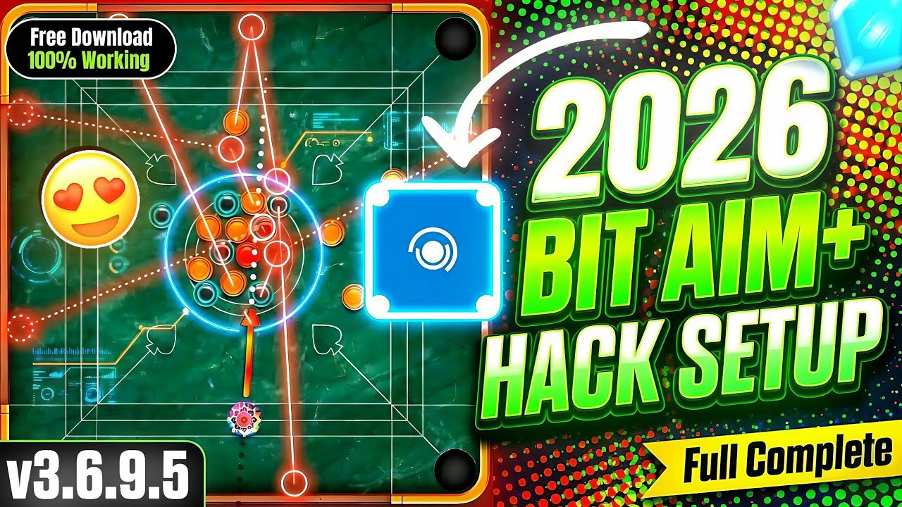 Carrom Pool Pro Aim Hack 2026 😍 | No Miss Shot | 100% Working BitAim | Free Setup