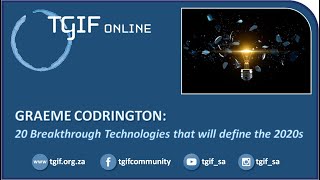 Graeme Codrington: "20 breakthrough technologies that will define the 2020s"