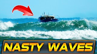 MILLION DOLLAR BOAT CAUGHT IN DANGEROUS WAVES AT FLORIDA INLET | BOAT ZONE