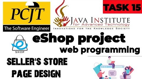 Web Project Task 15| java institute |  1st Year | e shop @javainstituteforadvancedte1415