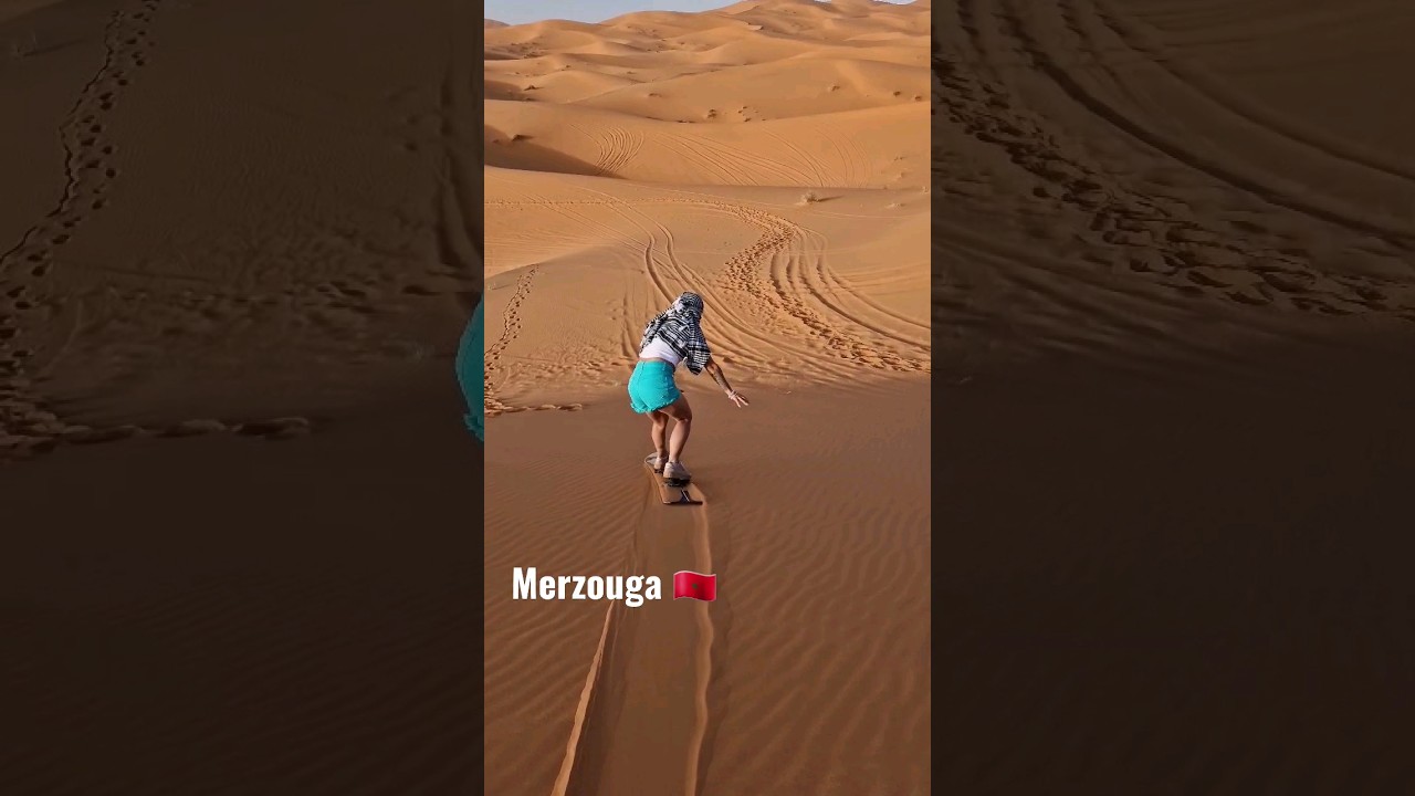Sandboarding in Sahara 😨 