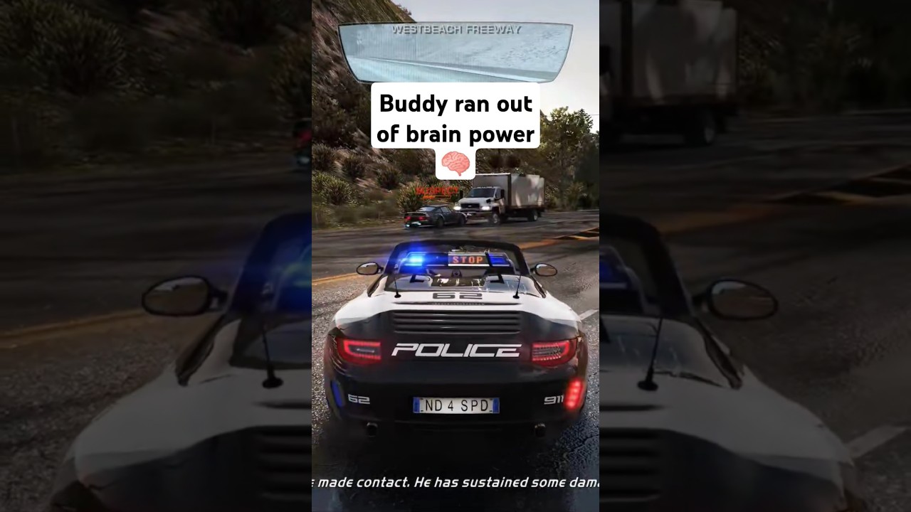 Buddy ran out of brain power🧠 #needforspeed #needforspeedhotpursuit2010 #needforspeedhotpursuit