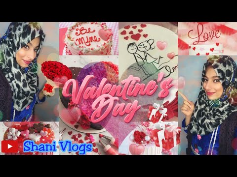 Valentines day cake decorating | valentines day cake | valentines day dessert ideas | Shani Vlogs