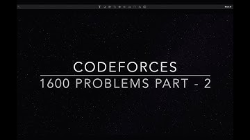 Codeforces Problems Difficulty - 1600 || PART - 2 || 1600 codeforces problems || Codeforces Problems