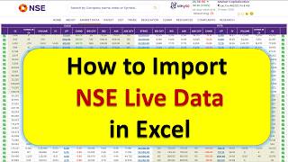 How to Import NSE Live Data in Excel | Option Chain IN Excel Live