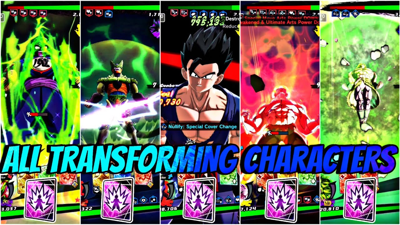 ALL TRANSFORMING CHARACTERS UPTO 2023 🔥!!! IN DRAGON BALL LEGENDS