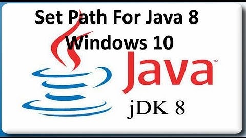 how to set path for java 8 in windows 10