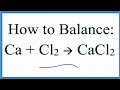 Chemical Reactions and Balancing Equations