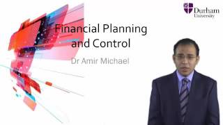 Financial Planning and Control: Module Introduction