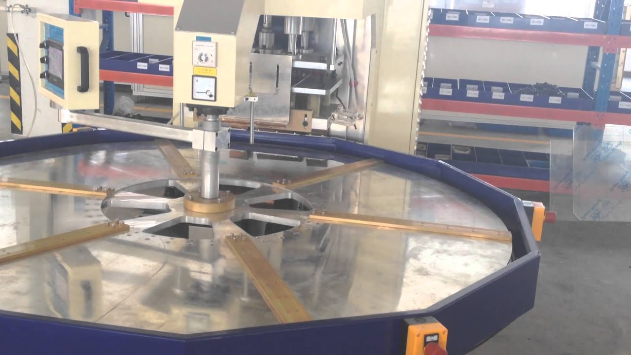 Rotary table radio frequency plastic welding machine YouTube