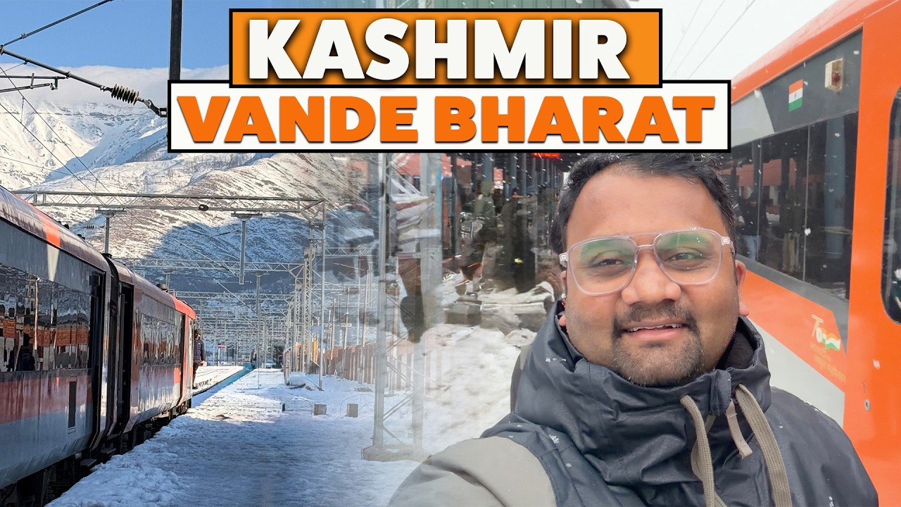 Kashmir VANDE BHARAT in SNOW! Shrinagar Vande Bharat Full Journey In HEAVY SNOWFALL
