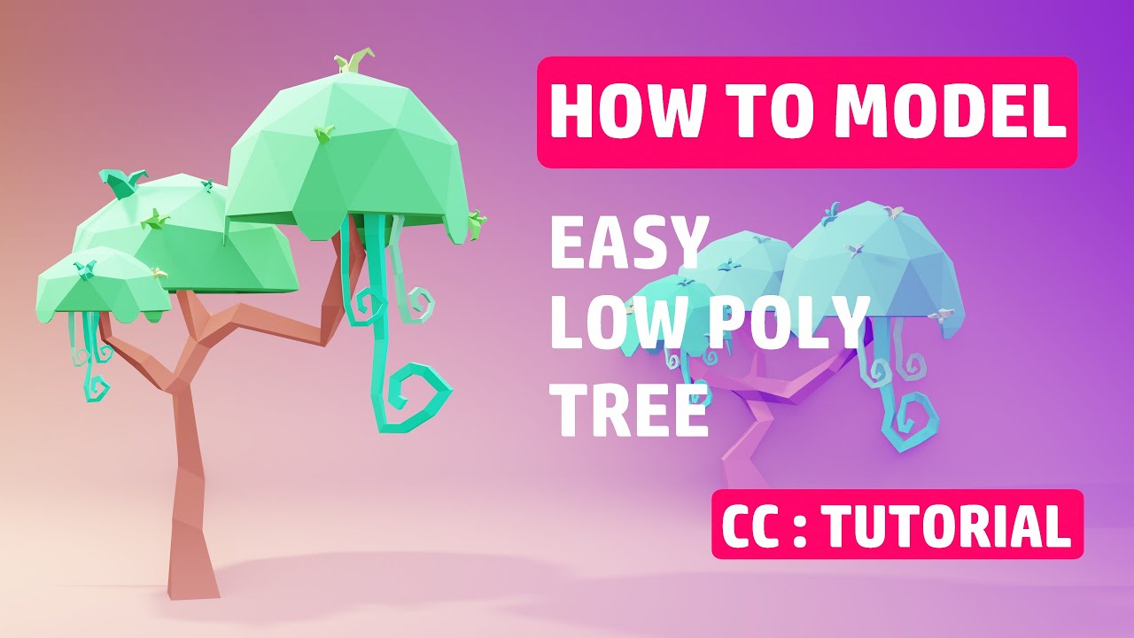 Blender 3d - Low poly tree modeling |Tutorial. - YouTube