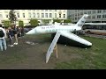 Activists with inflatable jet outside EU Parliament demand higher taxes for super-rich
