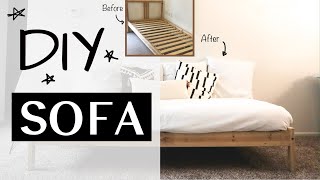 Famous DIY Comfy Cloud Couch for $125!!! Bed to Couch + Ikea Hack Net Worth