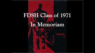 FDSH Class of 1971 In Memoriam