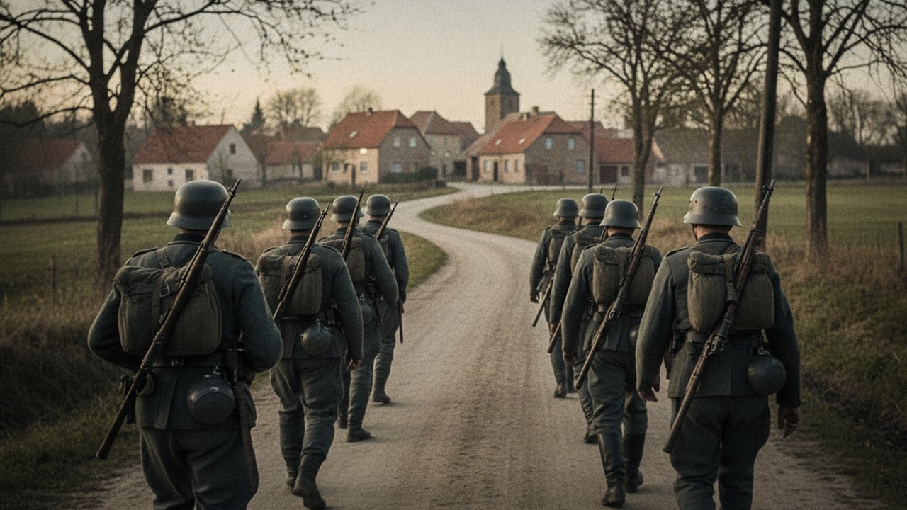 Wehrmacht věřil „přátelské“ vesnici, než zjistil, že každou střechu obsadili skrytí pozorovatelé!