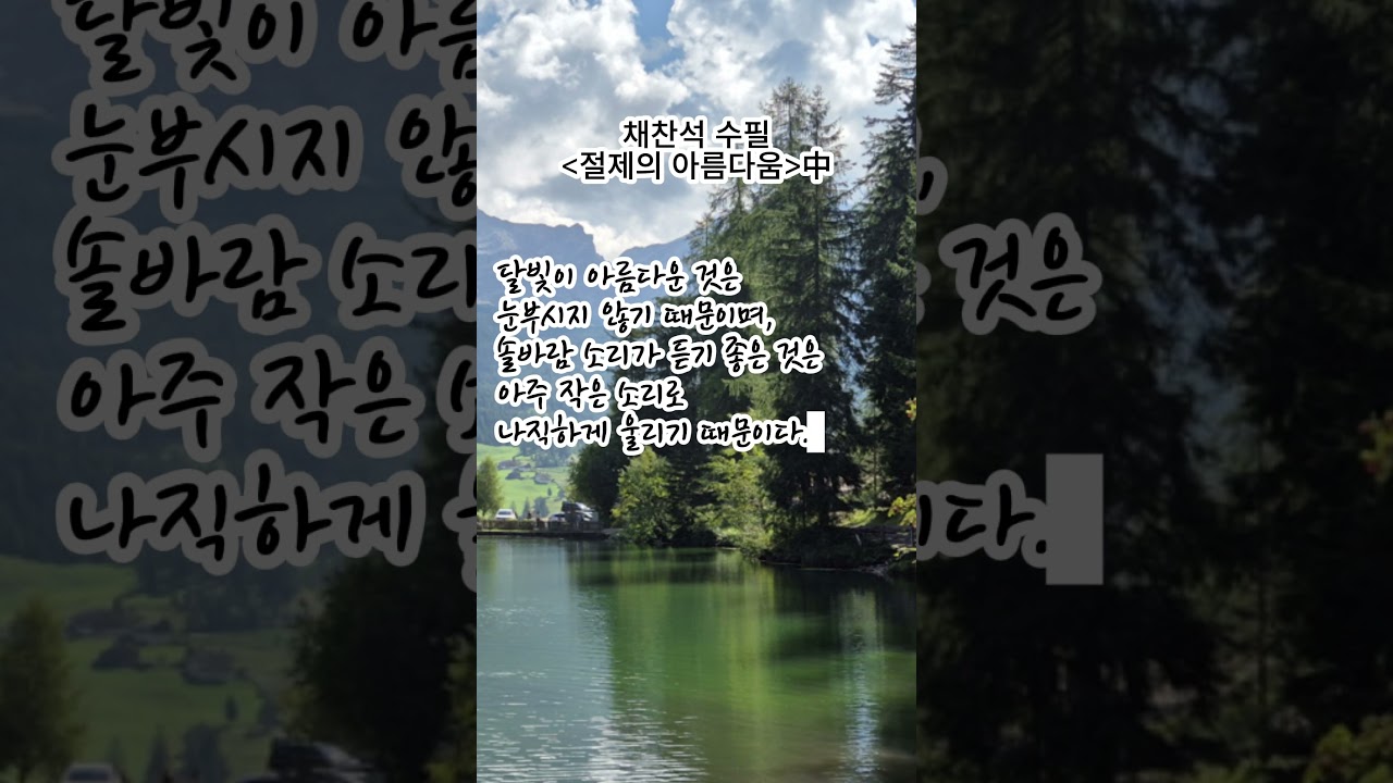 채찬석 수필 '절제의 아름다움'中 #채찬석 #사람의발견 #수필가 #평론가 #절제의아름다움 #독자를위한글쓰기