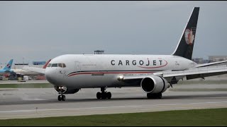 (4K) (Rare!) Cargojet Airways Boeing 767-300F Landing 28C | Plane Spotting Chicago O&#39;Hare Airport