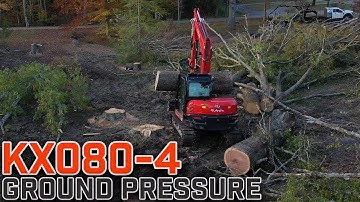 Kubota KX080 Excavator: Ground Pressure