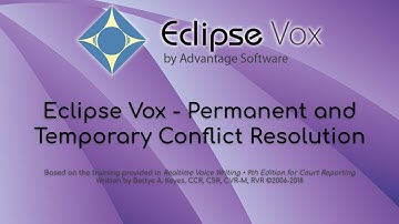 Eclipse Vox - Permanent and Temporary Conflict Resolution