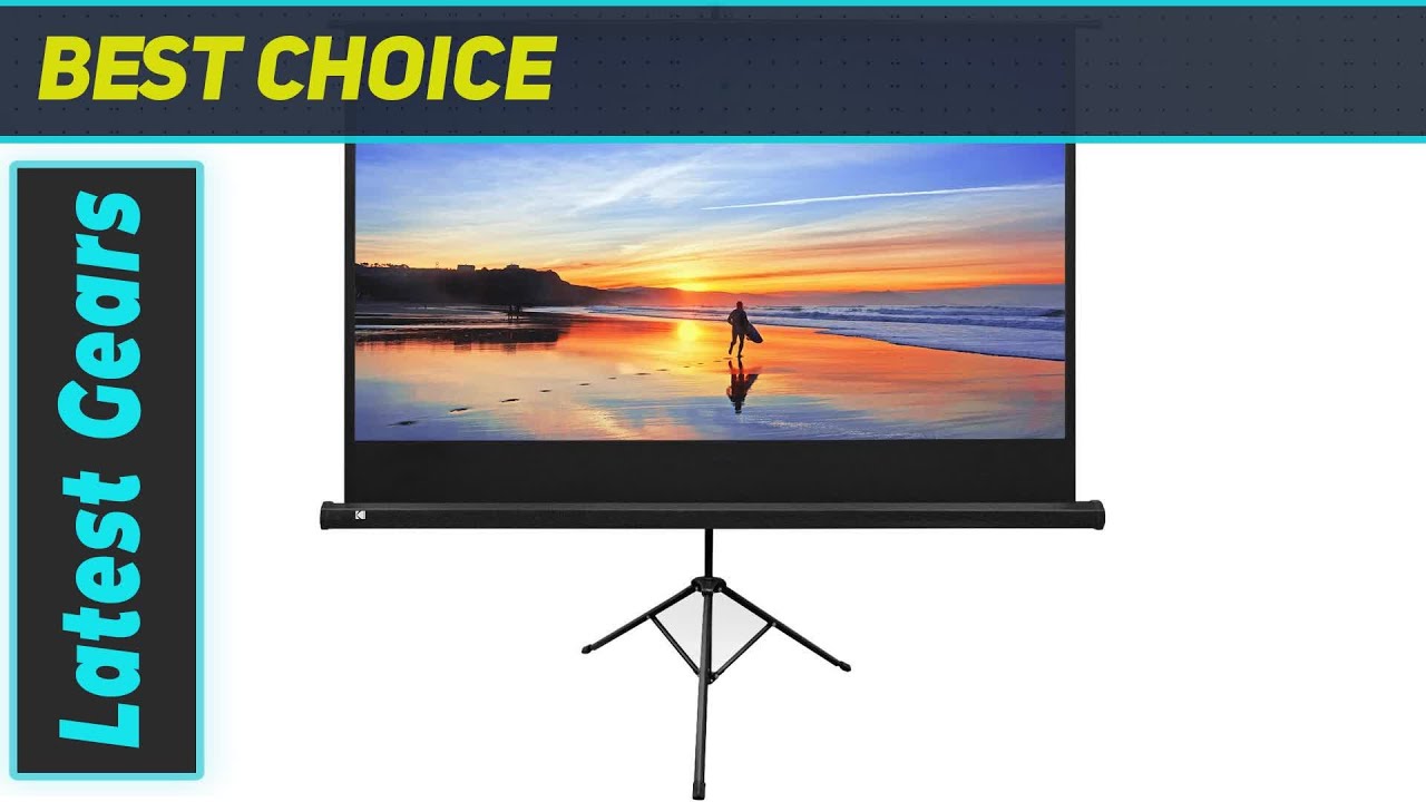 KODAK 80” Projection Movie Screen Premium Portable Lightweight White 16:9 HD 4K Projector