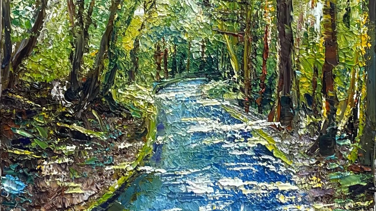 絵 風景画】屋久島の風景をペインティングナイフだけで描いてみました