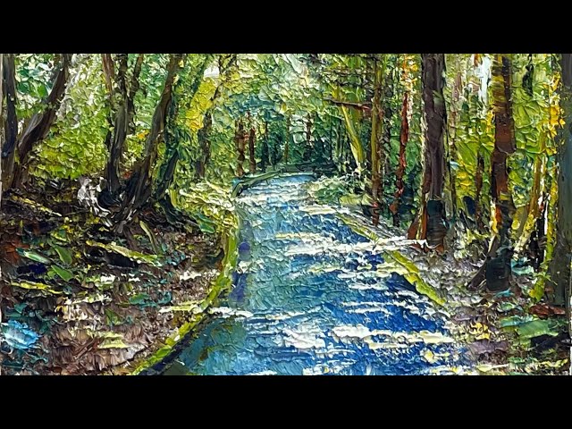 絵 風景画】屋久島の風景をペインティングナイフだけで描いてみました