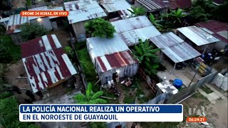 Más de 80 Policías realizaron allanamientos en el noroeste de Guayaquil
