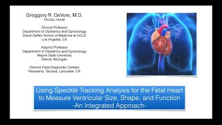 Using Speckle Tracking Analysis for the Fetal Heart-An Integrated Approach