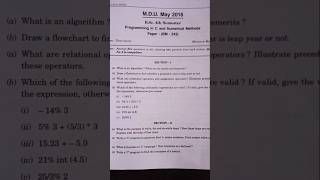 Bsc 4th semester## programming in C and Numerical Methods##Question papers