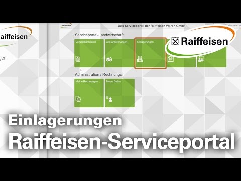 Raiffeisen Serviceportal - Einlagerungen