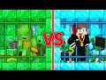 Mikey emerald vs jj diamond prison survival battle in minecraft maizen