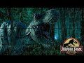 Jurassic Park Horror | Dinosaur Ambience | Jungle Sounds | Night rain, thunder sound in the park