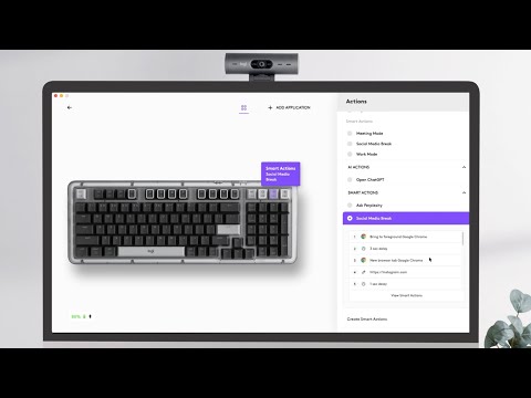 Quickly customize the Alto Keys K98M Action Keys with Smart Actions using the Logi Options+ App