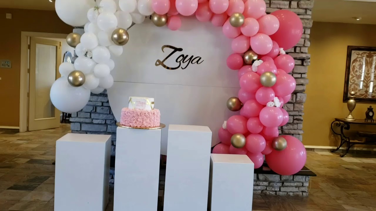 backdrop diy acrylic YouTube balloon pink ombré backdrop garland. with Round backdrop diy acrylic YouTube balloon pink ombré backdrop garland. with Round