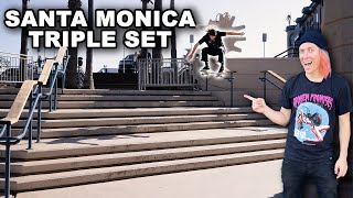 Skating the Santa Monica Triple Set in 2023!?  Spot History Ep. 8
