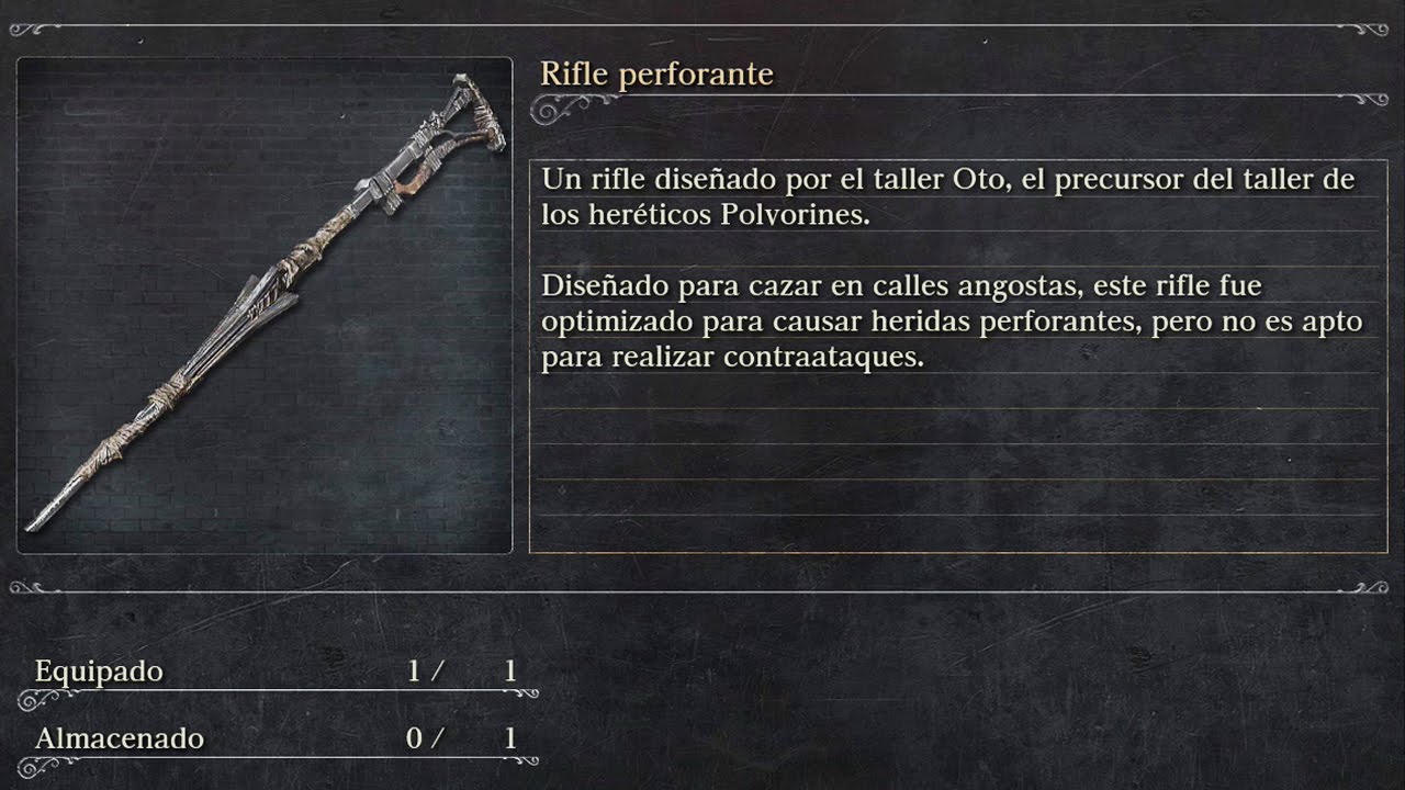 Bloodborne Rifles BLOODBORNE DLC: RIFLE PERFORANTE - YouTube