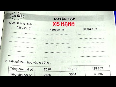 Video Vở Bài Tập Toán Lớp 4 Bài 68 Trang 79 Luyện Tập #mshanh - YouTube