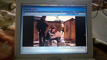 MorphOS running YouTube on OWB on iBook G4