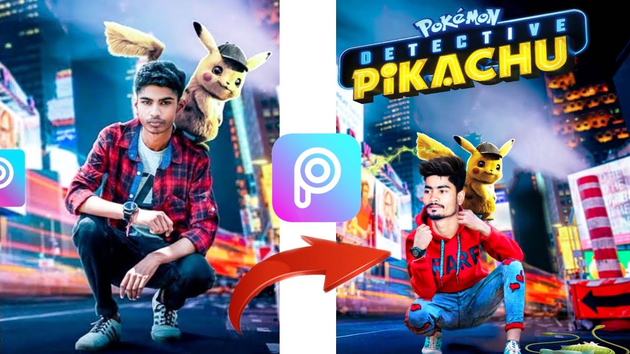 Pikachu photo editing picsart ¶ and pikachu movie poster photo editing