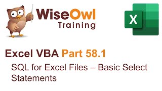 Excel Vba Introduction Part 581 - Sql For Excel Files - Basic Select Statements
