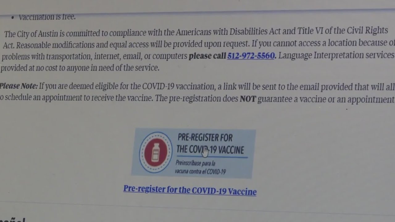 APH says phone number listed to pre-register for COVID-19 vaccine ...