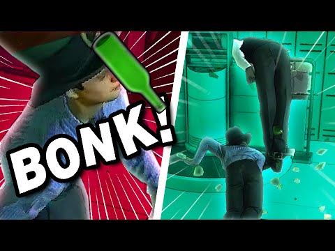Smashing champagne bottles in each others' faces | First Class Trouble