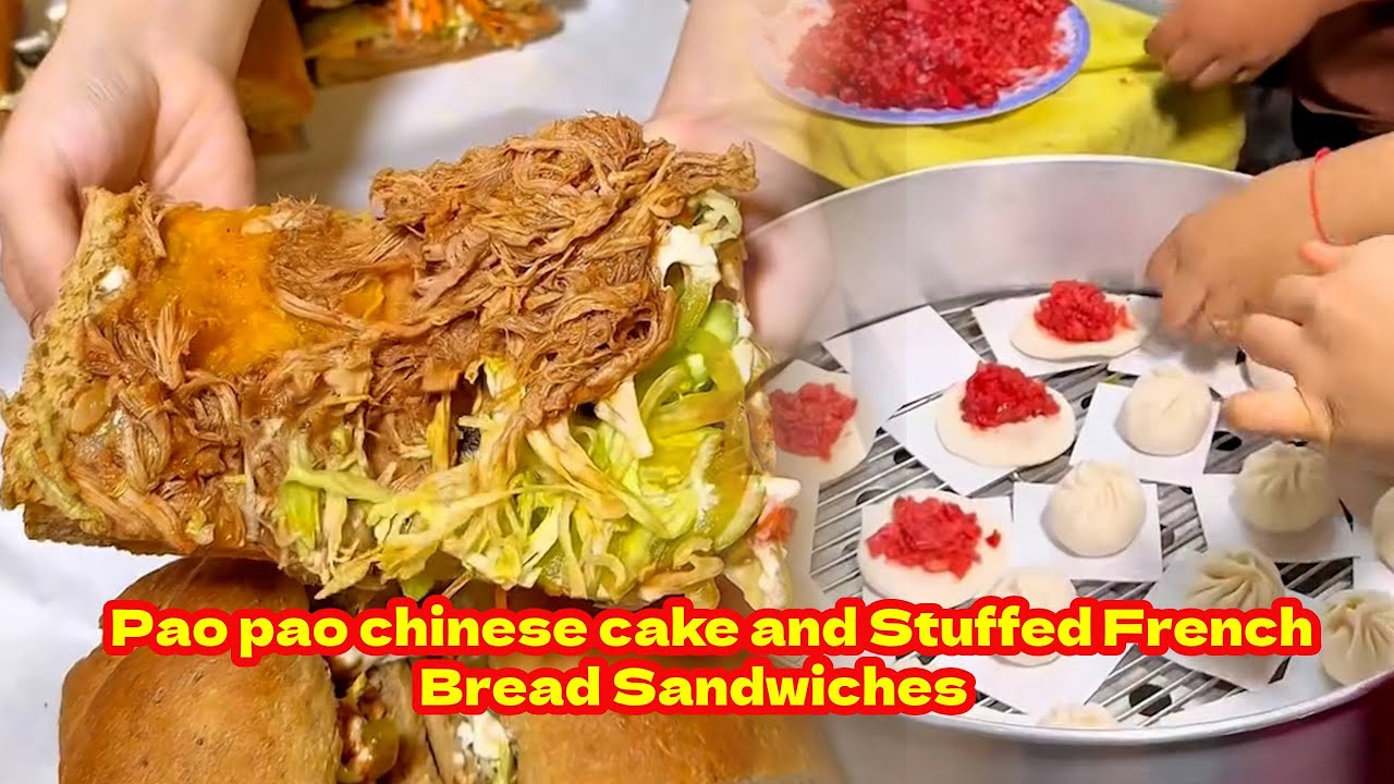 Pao pao chinese cake and Stuffed French Bread Sandwiches