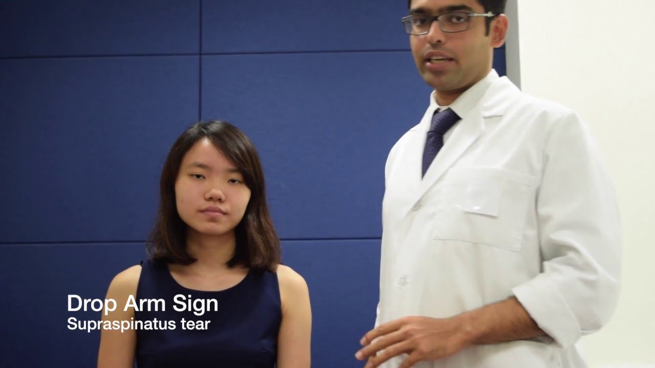 Drop Arm Sign (Dr. Chintan Desai Shoulder Arthroscopy and Sports